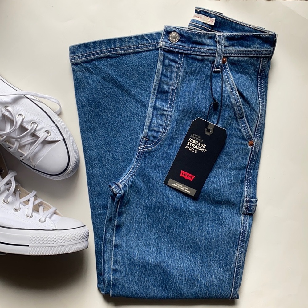 New Levi’s ribcage straight utility jeans